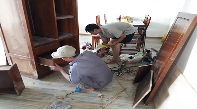 Sửa chữa nội thất đồ gỗ bàn ghế giường tủ tại TP Vinh Nghệ An